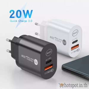 20w double port usb c type c plug Pd 5v 2A Us Eu Uk Quick fast usb wall charger adapter for cellphone charger